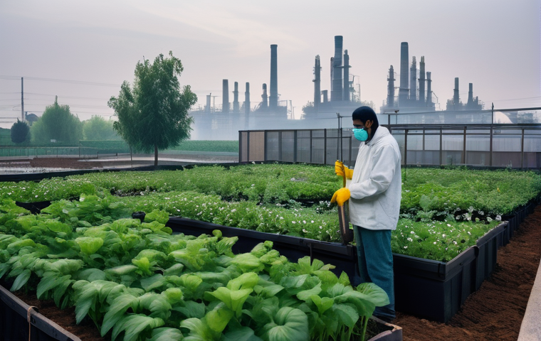 그린워싱의 실태와 소비자의 역할 - **Prompt:** A young Vietnamese woman, in her late 20s, wearing modest, casual clothing (jeans and a ...