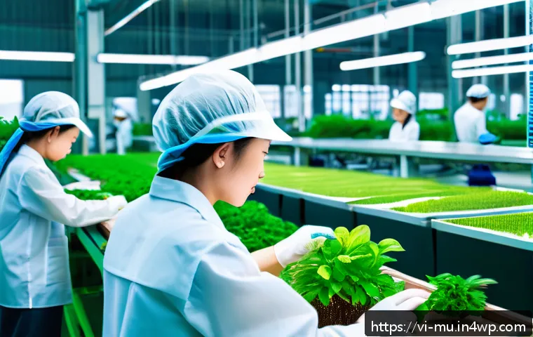 그린워싱과 기업의 투명성 확보 방안 - A modern Vietnamese eco-friendly factory interior showcasing transparent production lines with clear...